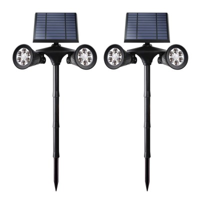 China supplier lawn garden light solar led spotlight with dual motion sensors